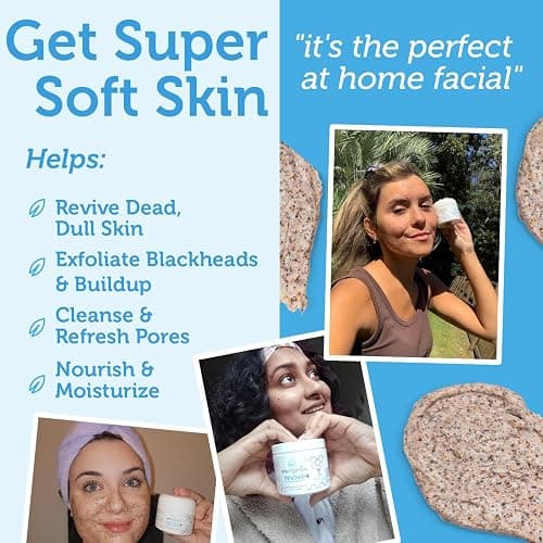Manuka Honey Exfoliating Face Scrub – Gentle Microdermabrasion Face Exfoliator to Help Smooth, Soften & Balance with Moisturizing Organic Superfoods 2oz thumbnail 5