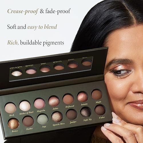 LAURA GELLER NEW YORK The Delectables Earthy Essentials Baked Eyeshadow Palette | 14 Pigmented Eyeshadows Blendable Natural Look - 01 Earthy Essentials thumbnail 3