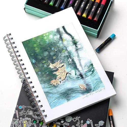 HIMI Gouache Pad 7X10''(98lb/160g) 50 Sheets Mix Paper Pad, Side Wire Bound, Fine Texture, in Gouache Acrylic Art Pad for Sketching, Ink Sketch Book, Art Supplies Drawing Pad Gift （Bird） thumbnail 2