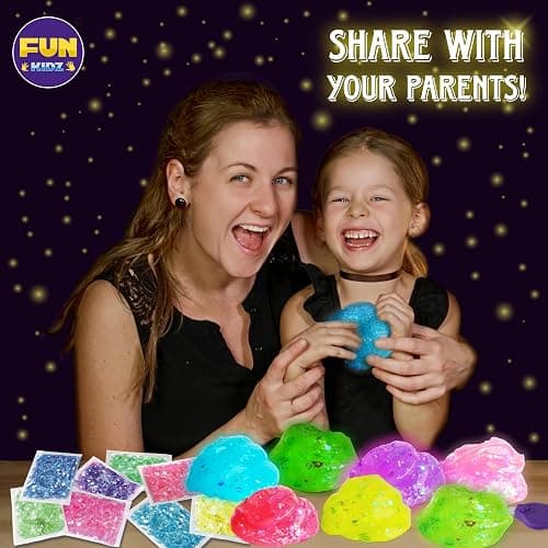 35.16 FL OZ Glow in The Dark Slime for Kids 6+, FunKidz 1040 ML Large Slime 8 Packs Neon Colors Slime Kit Green Blue Pink Yellow Gift for Boys Girls Birthday Party thumbnail 8