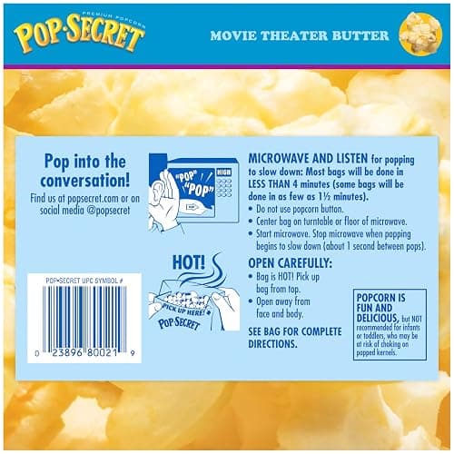 Pop Secret Microwave Popcorn, Movie Theater Butter Flavor, 1.75 Oz Snack Bags, (Pack of 12) thumbnail 7