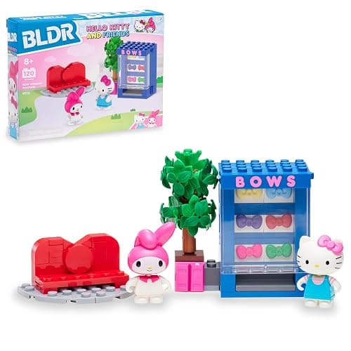 BLDR Hello Kitty and Friends Bow Vending Machine Building Set 0112 with Hello Kitty and My Melody Minifigures - Gift for Kids and Sanrio Fans Ages 8+ - Image 1