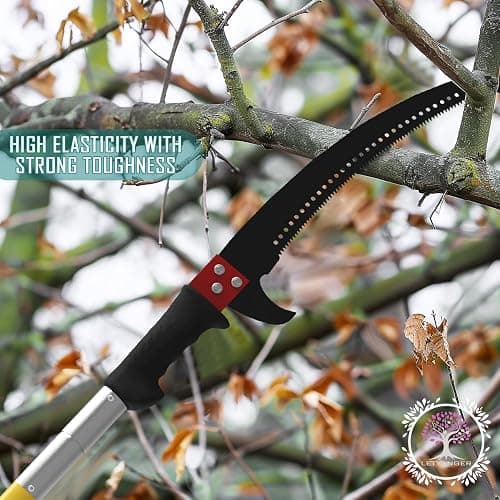 Pole Saws for Tree Trimming, 7.3-27 ft Extendable Tree Trimmers Long Handle Pruner, Sharp Steel Blade and Scissors High Branches Trimming, Tree Pruner, Tree Saw (7.3-27 ft) thumbnail 7