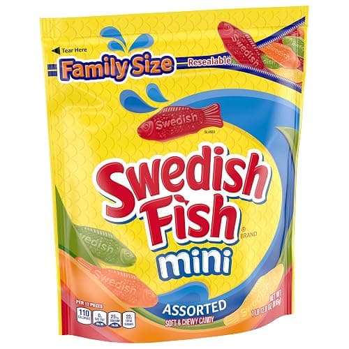 SWEDISH FISH Mini Assorted Soft & Chewy Candy, Family Size, Bulk Candy, 1.8 lb thumbnail 13