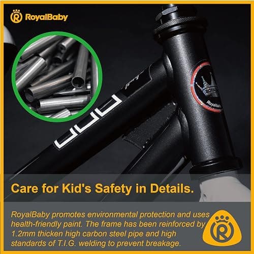 RoyalBaby Kids Bike Freestyle Classic & EZ Balance Pedal Switchable Bicycle, 12 14 16 18 Inch, 3-10 Years Toddler to Big Kids thumbnail 10