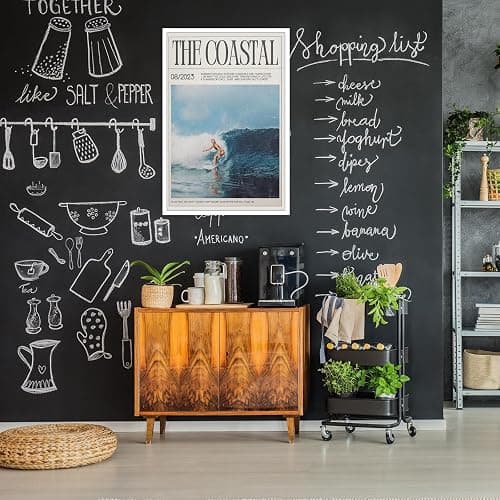 Trendy Summer Coastal Cow Girl Surf Wall Art Surfer Girl Canvas Posters Beach Preppy Aesthetic Magazine Cover Prints Painting For Living Room Bedroom Wall Decor 12x16in Unframed thumbnail 8