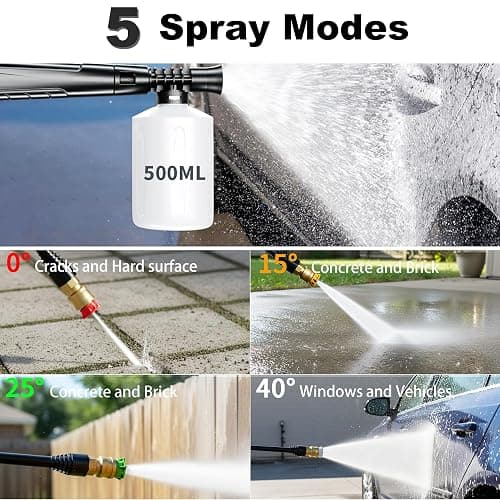 4800 MAX PSI P*ressure P*ower W*Asher, 4 N*ozzles and F*OAM C*annon P*ower Cleaner (Blue) thumbnail 3