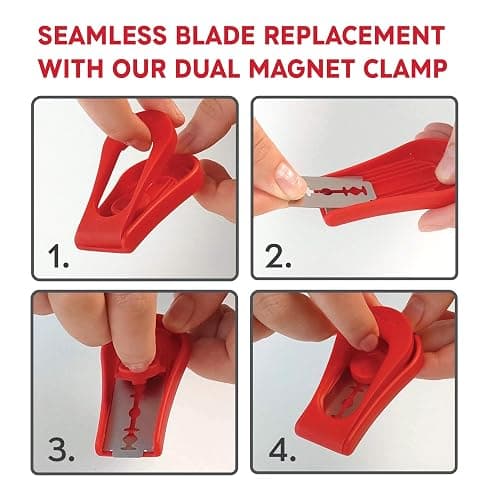 KneadAce Upgraded Extractable & Magnetic Bread Lame Dough Scoring Tool - Professional Sourdough scoring tool for Sourdough Bread baking & Bread Making Tools - Scoring Patterns booklet & 5 Razor Blades thumbnail 7