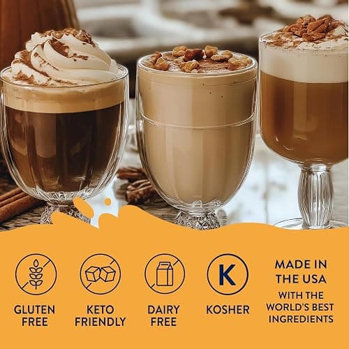 Jordan's Skinny Mixes Sugar Free Coffee Syrup, Holiday Fall Syrup Trio Coffee Flavoring Syrup, Zero Calorie Drink Mix for Lattes, Baking, Protein Shake, Dairy & Gluten Free, Kosher,12.7 Fl Oz, 3 Pack thumbnail 5