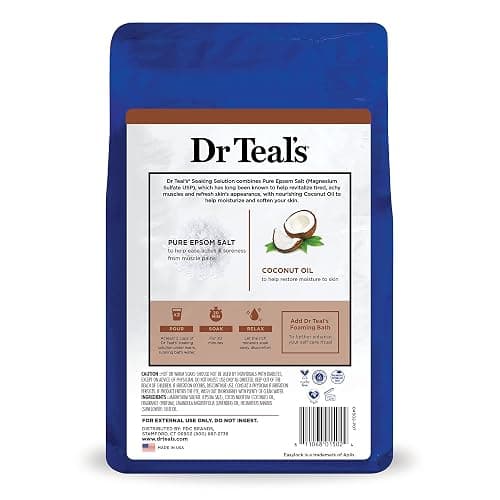 Dr Teal's Salt Soak with Pure Epsom Salt, Nourish & Protect with Coconut Oil, 3 lbs thumbnail 12
