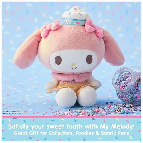 GUND Sanrio Hello Kitty and Friends My Melody Ice Cream Plush, Stuffed Animal for Ages 1 and Up, Pink/White, 6” thumbnail 2