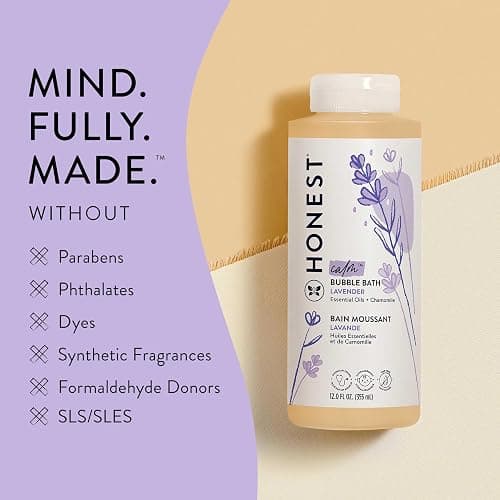 The Honest Company Foaming Bubble Bath Gentle Tear-Free Hypoallergenic Baby Wash with Naturally Derived Ingredients Lavender Calm 12 fl oz thumbnail 5