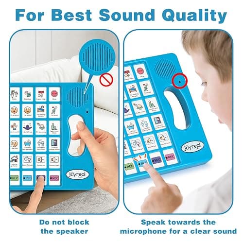 Joyreal AAC Device for Autism, Non Verbal Communication Tools for Speech Therapy & Stroke Rehab. Speech Communication Tablet, Autism Talking Aids with 8 Programmable Buttons & Adjustable Volume thumbnail 8