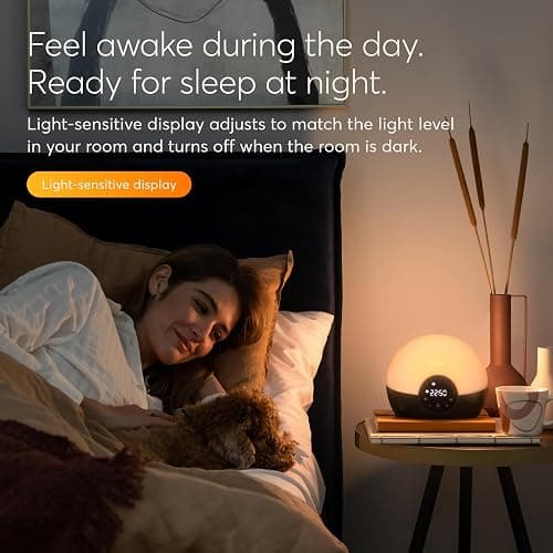 Lumie Bodyclock Glow 150 - Sunrise & Sunset Alarm Clock - Bedside Lamp with Custom Light Duration - Wake-Up, Night & Reading Light - Warm LEDs thumbnail 4