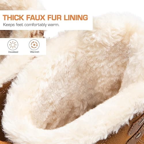 DREAM PAIRS Womens Winter Boots Cozy Faux Fur Anti-Slip Snow Boots Lace Up Comfort Stylish Ankle Booties for Cold Weather City Walk thumbnail 2