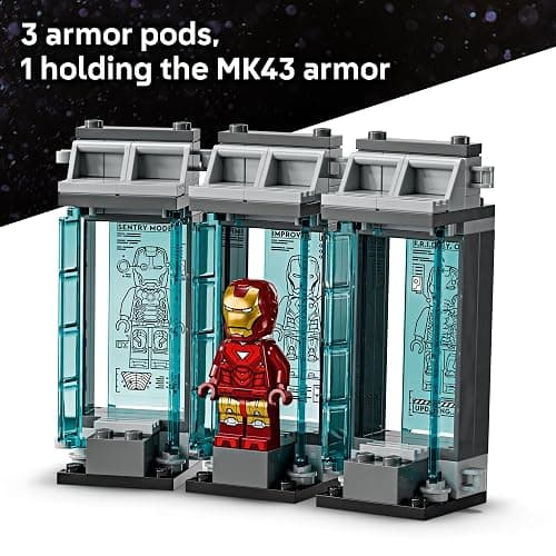 LEGO Marvel Iron Man’s Laboratory: Hall of Armor Building Toy - Marvel Superhero Toy for Kids, Boys and Girls, Ages 8+ - with Minifigures and a Mech - Gift Idea for Birthdays - 76315 thumbnail 3