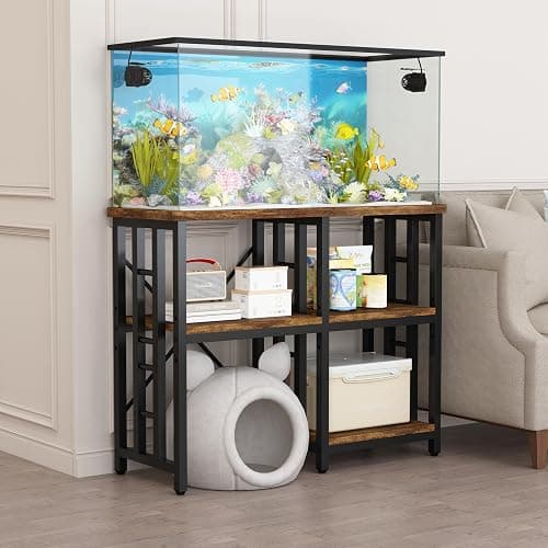 4-Tier Bakers Rack for Kitchens with Storage, Mini Fridge Stand, Microwave Oven Stand Table, Bar Cabinet, Aquarium Stands, Adjustable Shelves Freestadning for Kitchen, Living Room, Office, Patio. thumbnail 7