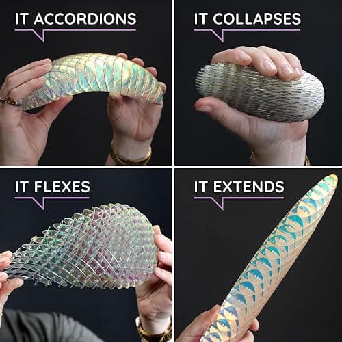 Morf Fidget Worm Toy - Flexible 3D Sensory Slug Figgy Toy for Kids, Teens, and Adults – Stretchy, Quiet, Stress and Anxiety Relief, Focus - For Play, School, Work Gifts, Great For Classroom and Office thumbnail 3