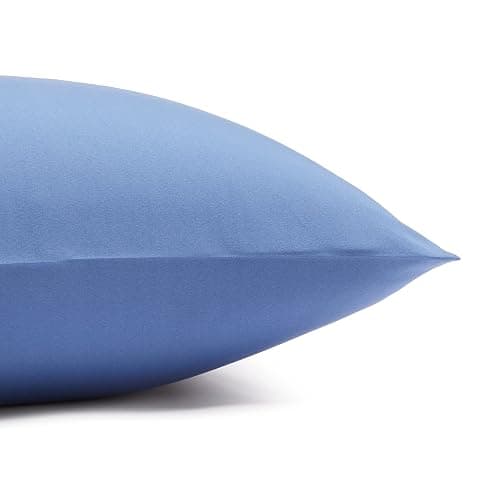 Amazon Basics Lightweight Ultra-Soft Breathable Brushed Microfiber 3-Piece Bed Sheet Set with 14-Inch Deep Pockets, Wrinkle Resistant, Twin XL, Dutch Blue, Solid thumbnail 5