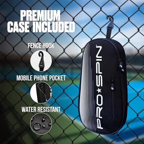PRO SPIN Carbon Fiber Pickleball Paddles Set of 2 or Single | Lightweight Pickleball Set with Indoor/Outdoor Balls, Bag & Covers – Durable Pickle Ball Paddle Gift for Men, Women & Families thumbnail 6
