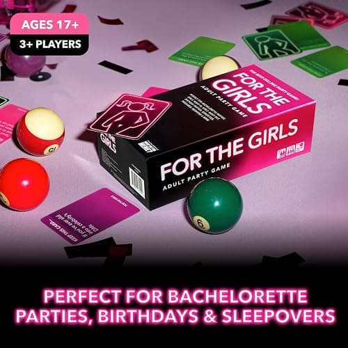 For The Girls Card Game by Relatable, The Viral Girls Night Adult Party Game, Great for Bachelorette Party Games, Girls Weekends and Fun Girls Trips, Includes a die, and 400 Cards Across 5 Categories thumbnail 6