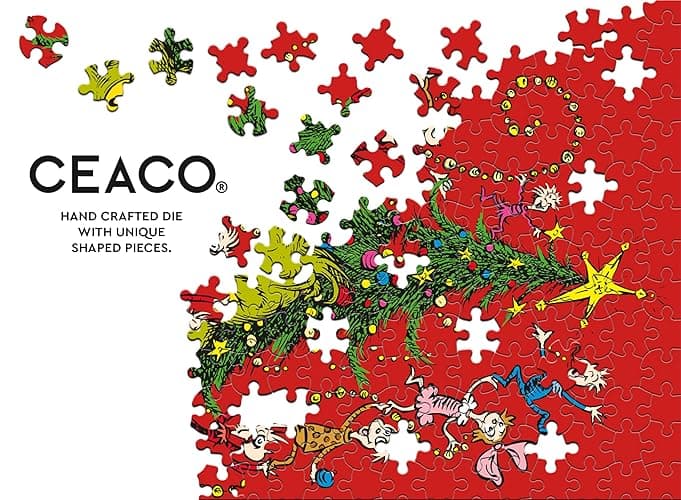 Ceaco - Dr. Seuss - The Grinch - Glow in The Dark - 100 Piece Jigsaw Puzzle - Grinch Glow thumbnail 6