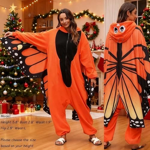 CWDGAGANB Unisex Adult Onesie Pajamas, Flannel Cosplay Animal One-Piece Halloween Costume Sleepwear Homewear thumbnail 6