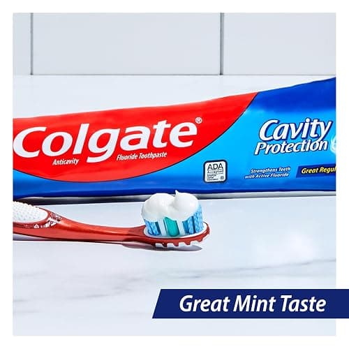 Colgate Cavity Protection Toothpaste with Fluoride, Minty Great Regular Flavor, Anti Cavity Toothpaste, 6 Oz Tube thumbnail 4