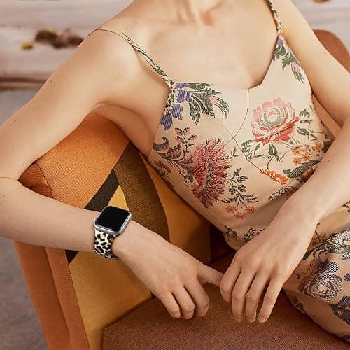 Easuny Compatible with Watch Band 38mm 40mm 41mm 42mm 44mm 45mm 49mm for Women, Butterflies Print Soft Silicone Floral Fadeless Wristband Sport Strap for Watch SE Series 9 8 7 6 5 4 3 2 1 Ultra thumbnail 5