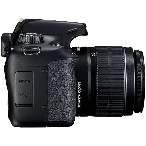 Canon EOS 4000D / Rebel T100 DSLR Camera w/EF-S 18-55mm F/3.5-5.6 Zoom Lens + 64GB Memory, Filters,Case, Tripod, Flash, and More (34pc Bundle) (Renewed) thumbnail 5