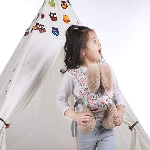 GAGAKU Baby Doll Carrier Front and Back Stuffed Animal Carriers for Little Girls - Pink thumbnail 5