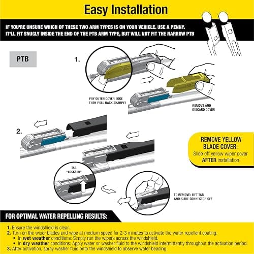 Rain-X 810161 Latitude 2-In-1 Water Repellent Wiper Blades, 26" and 18" Windshield Wipers (Pack Of 2), Automotive Replacement Windshield Wiper Blades With Patented Rain-X Water Repellency Formula thumbnail 7