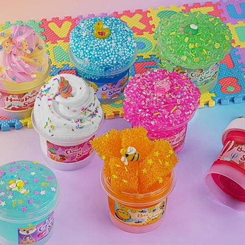 Okaybee Pink Bingsu Slime, Non-Sticky Glimmer Crunchy Slime, Slimes Party Favors for Kids, Slimes Sensory Experience Toys, Birthday Easter Halloween Girls BoysTeens Gift thumbnail 2