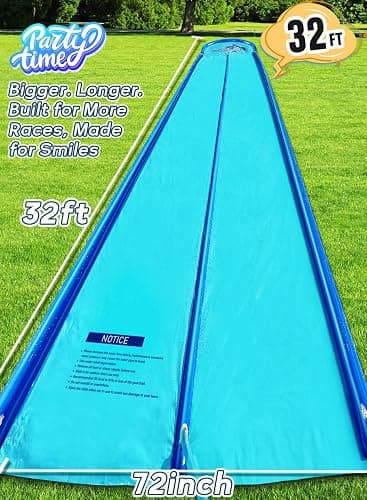 Slip and Water Slide for Kids and Adults Backyard with Extra-Large Inflatable Guard Rails and Dual Way Water Sprayers,Heavy Duty and Extra Long Design with Two Inflatable Bodyboards thumbnail 2