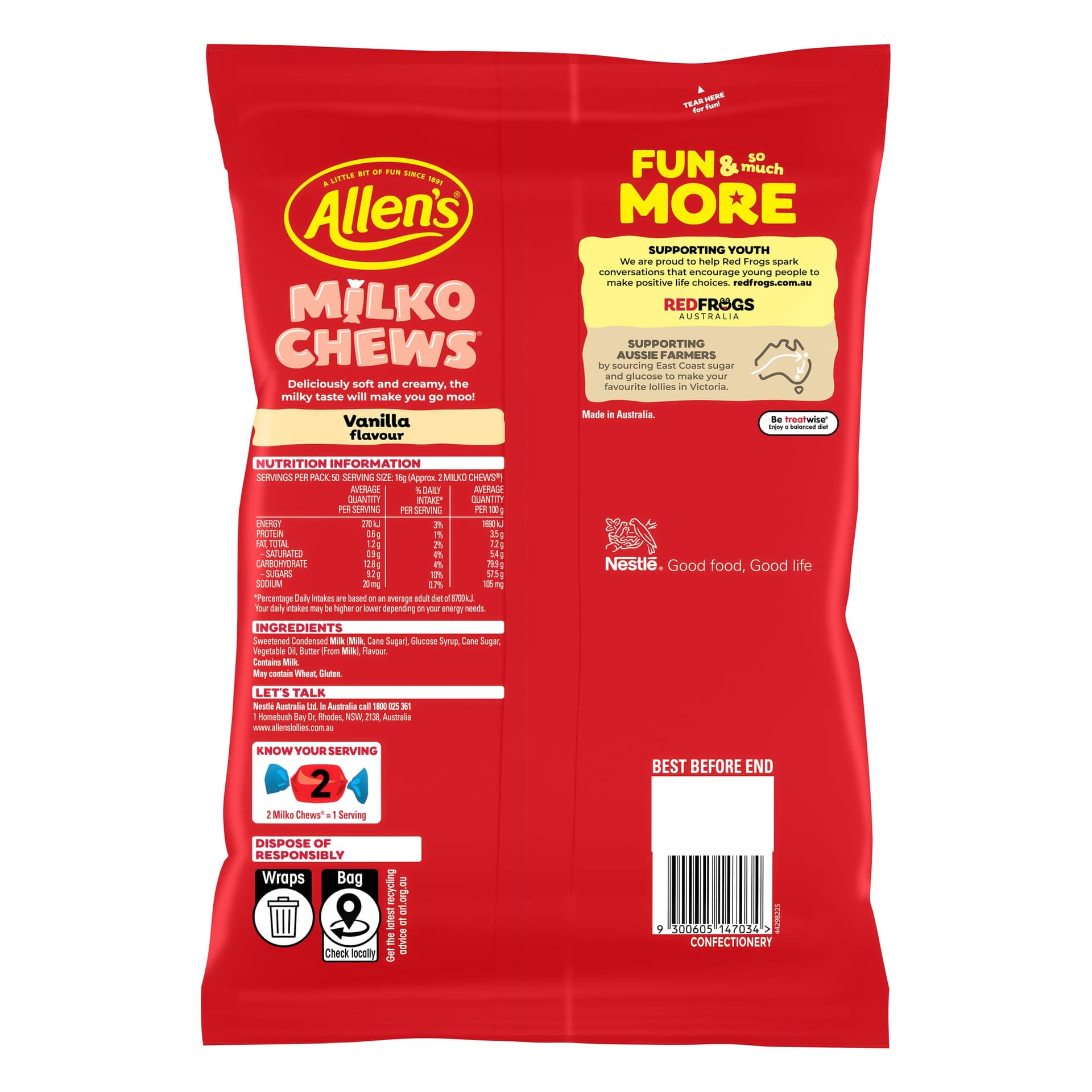 ALLEN'S MILKO Chews Lollies Bag 800g thumbnail 2