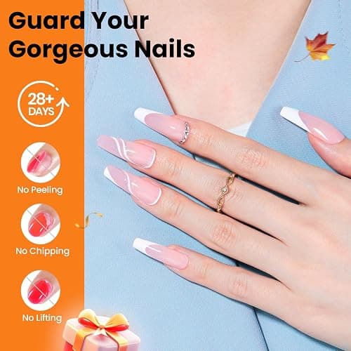 Beetles No Wipe Gel Top Coat and Base Coat Set for Gel Polish - 2Pcs 15ml Super Shiny and Long Lasting Soak Off UV/LED Lamp Needed, Halloween Nail Art Design Gift thumbnail 4