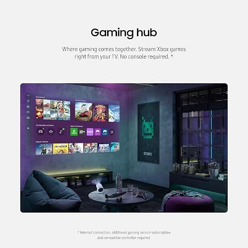 Samsung 30” - 100” The Freestyle 2nd Gen with Gaming Hub Smart Portable Projector, FHD, HDR, Big Screen Home Theater Experience, 360 Sound, SP-LFF3CLAXXZA, 2023 Model thumbnail 6