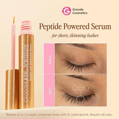 Grande Cosmetics GrandeLASH-Sensitive Peptide Infused Lash Serum for Fuller, Longer-Looking Natural Eyelashes, Enhancing Treatment with Nourishing Botanicals, Cruelty-Free thumbnail 2