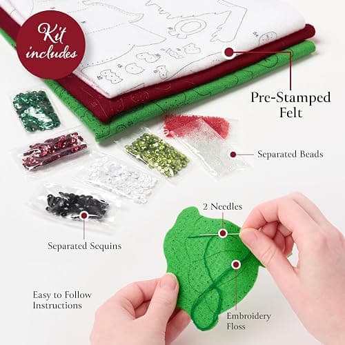 Bucilla Felt Applique Ornament Making Kit, 3.75" x 4", Barnyard Cheer 6 Count thumbnail 3