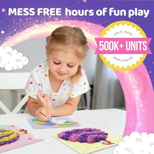 jackinthebox Poke Poke Art – Magical Theme, Mess-Free Fabric Art and Craft, Flower Pressing Kits, Gift for Kids, Girl Gifts, DIY Activity Boy Gift, Toys for Girls and Boys Ages 4 5 6 7 8 thumbnail 2