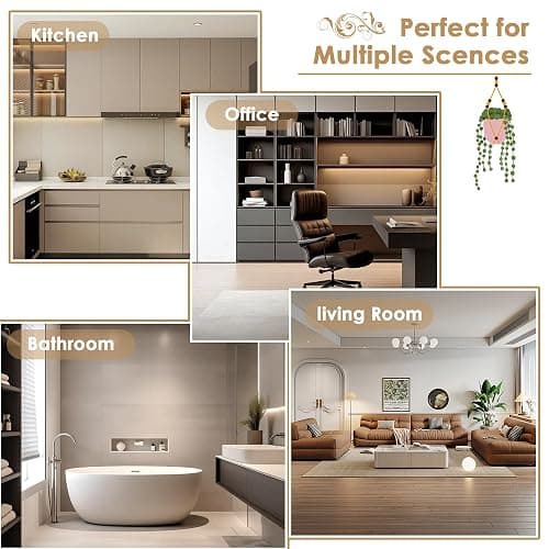 FOTOSOK 6-Tier Bamboo Shelf with Adjustable Shelves, Bamboo Kitchen Cabinet | Tall Bamboo Bookshelf and Plant Shelf with 250-lb Shelf Capacity for Laundry Bathroom Kitchen Pantry Home Office thumbnail 8