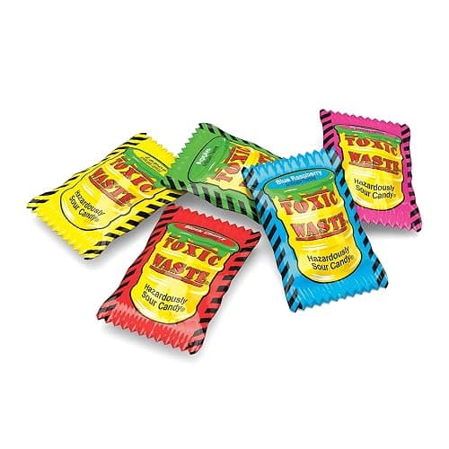 TOXIC WASTE - Hazardously Sour Candy - Apple, Watermelon, Lemon, Blue Raspberry, & Black Cherry Flavors - 1 lb. Bag thumbnail 5
