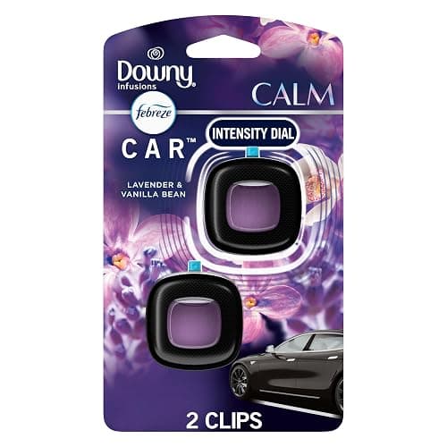Febreze Car Vent Clip, Downy Calm Scent, 2 Count, 0.13 oz Total - Image 1
