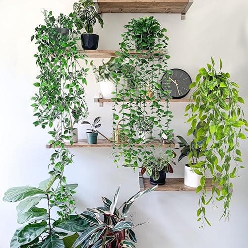 alwaiiz 3 Pièces Plante Artificielle Tombante avec Pot, Fausse Plante Tombante, Décoration végétale Verte Convient pour Chambres, Balcons, Jardins et Mariages thumbnail 2