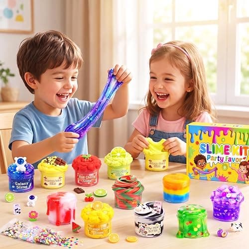 Galaxy Cloud Butter Crunchy Clear Slime Kit 12 Pack, Super Soft Non-Sticky Stress Relief Toy for Kids, DIY Party Favors Goodie Bag Stuffers, Total 29OZ/720ML thumbnail 8