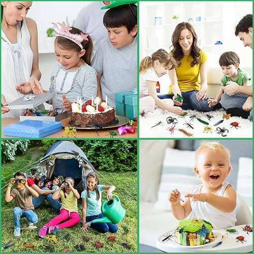 30 Pack Bug Toys Fake Plastic Bugs and Insects for Kids Toddler Halloween Birthday Party Favors Easter Valentine's Day Basket Stuffers Goodie Bag Fillers April Fool's Day Prank Gifts Fake Bugs Toys thumbnail 4