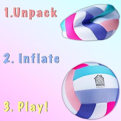 U Scored Sports in The House Soft Indoor Volleyball for Boys & Girls (Ages 3+) – Realistic Feel - Training Ball for Indoor Play - Bring Vball Practice Home - Great Gift for Any Volleyball Player thumbnail 4