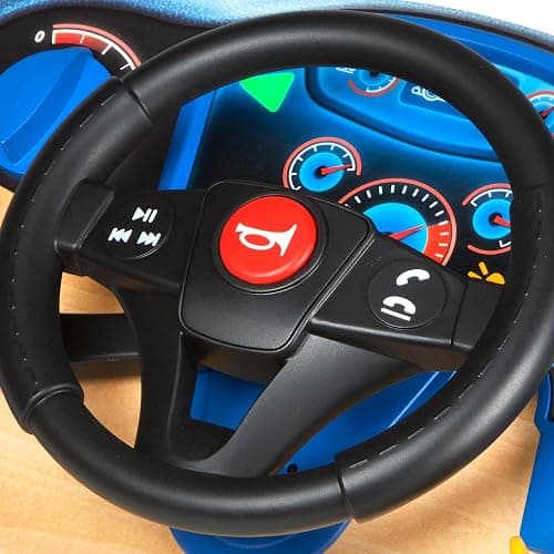 Melissa & Doug Vroom & Zoom, Interactive Wooden Dashboard, Racing Car Steering Wheel Toy, Lights & Sounds, Preschool Learning Toys for Girls & Boys 3+ - FSC Certified thumbnail 7