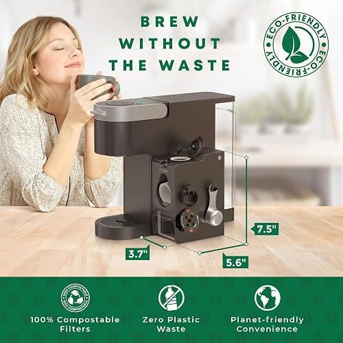 SavePod Coffee Pod Maker with Reusable Coffee Pods, Compatible with Keurig and K-Cup Coffee Machines, Smart, Easy to Use & Convenient (Black, Small) thumbnail 4