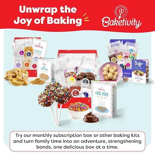 Baketivity DIY Cake Pop Baking Kit for Kids - Premeasured Ingredients, Decorating Supplies thumbnail 9